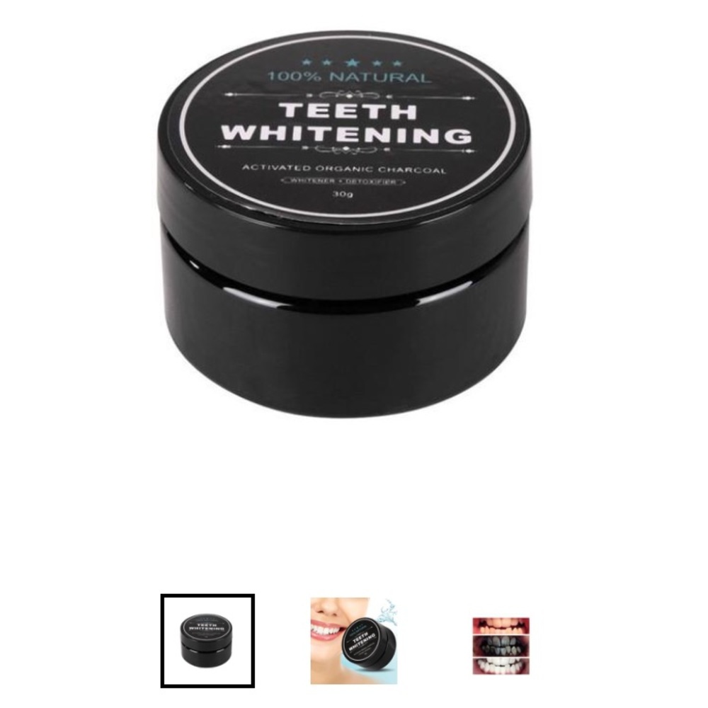 Charcoal teeth whitener